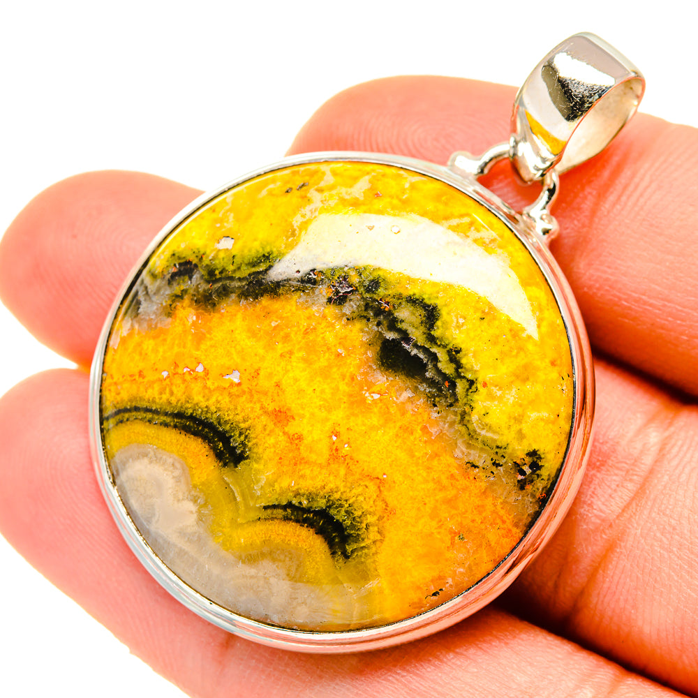 Bumble Bee Jasper Pendants handcrafted by Anasilvercos - PD5571