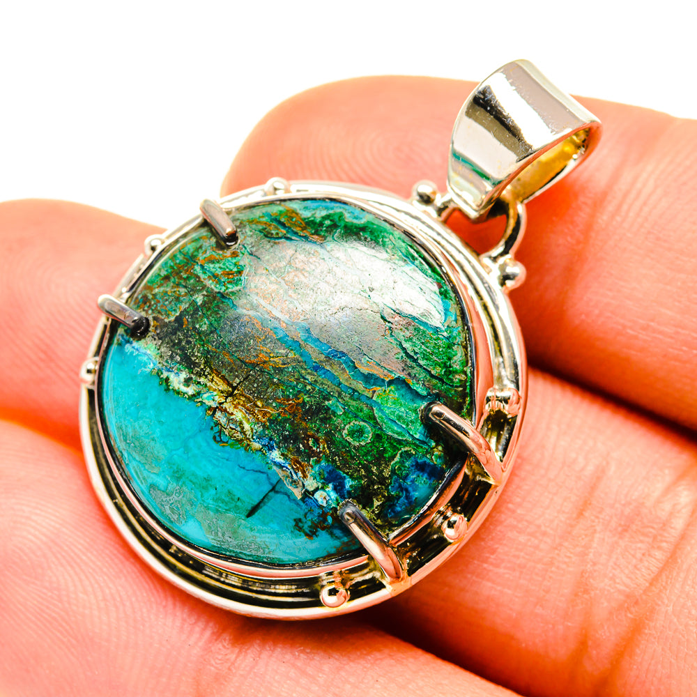 Chrysocolla Pendants handcrafted by Anasilvercos - PD5573