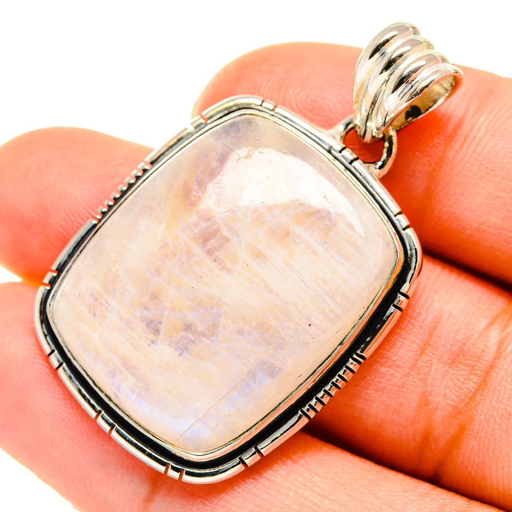 Rainbow Moonstone Pendants handcrafted by Anasilvercos - PD5590