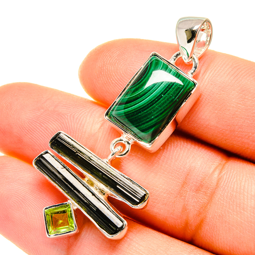 Malachite Pendants handcrafted by Anasilvercos - PD5597