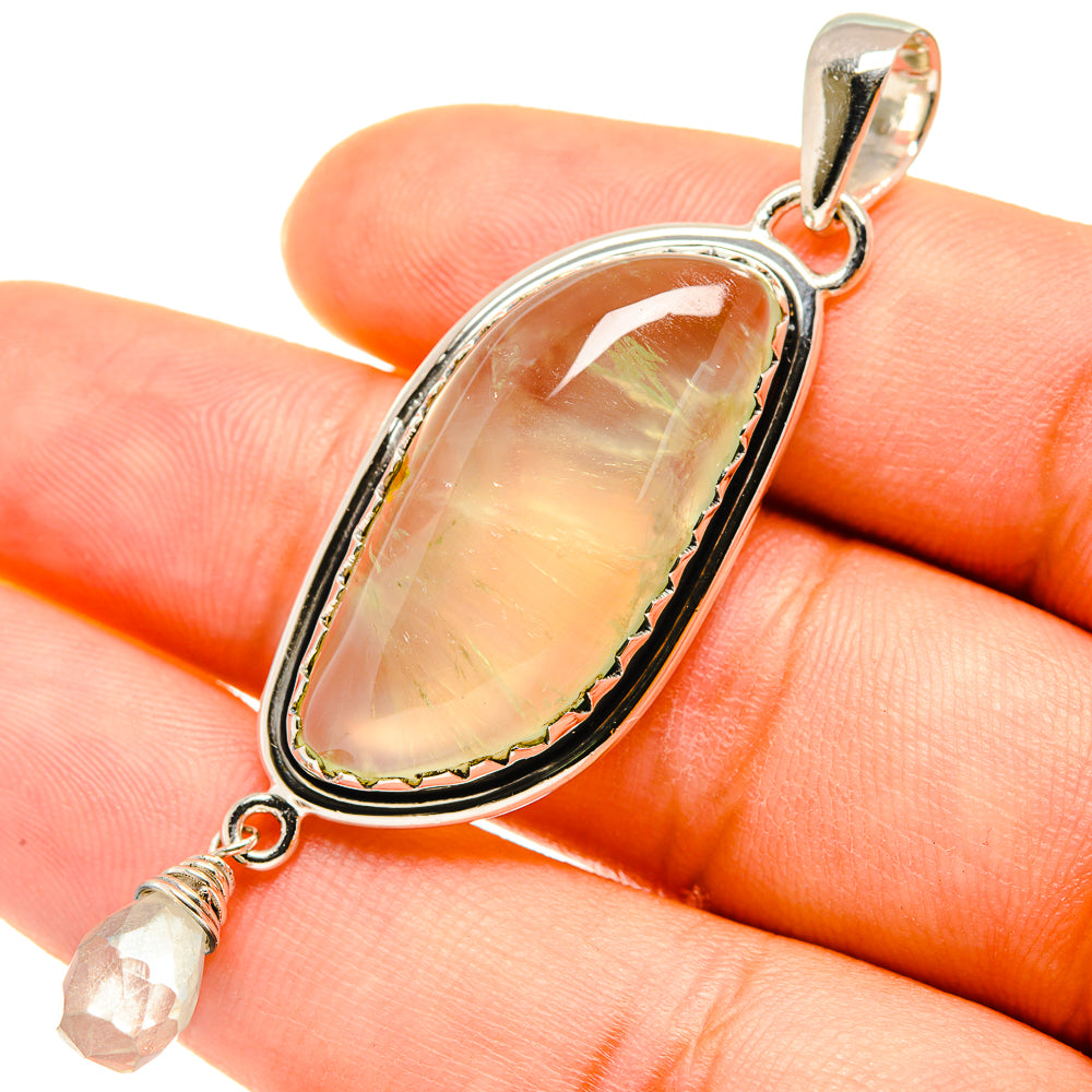 Prehnite Pendants handcrafted by Anasilvercos - PD5617