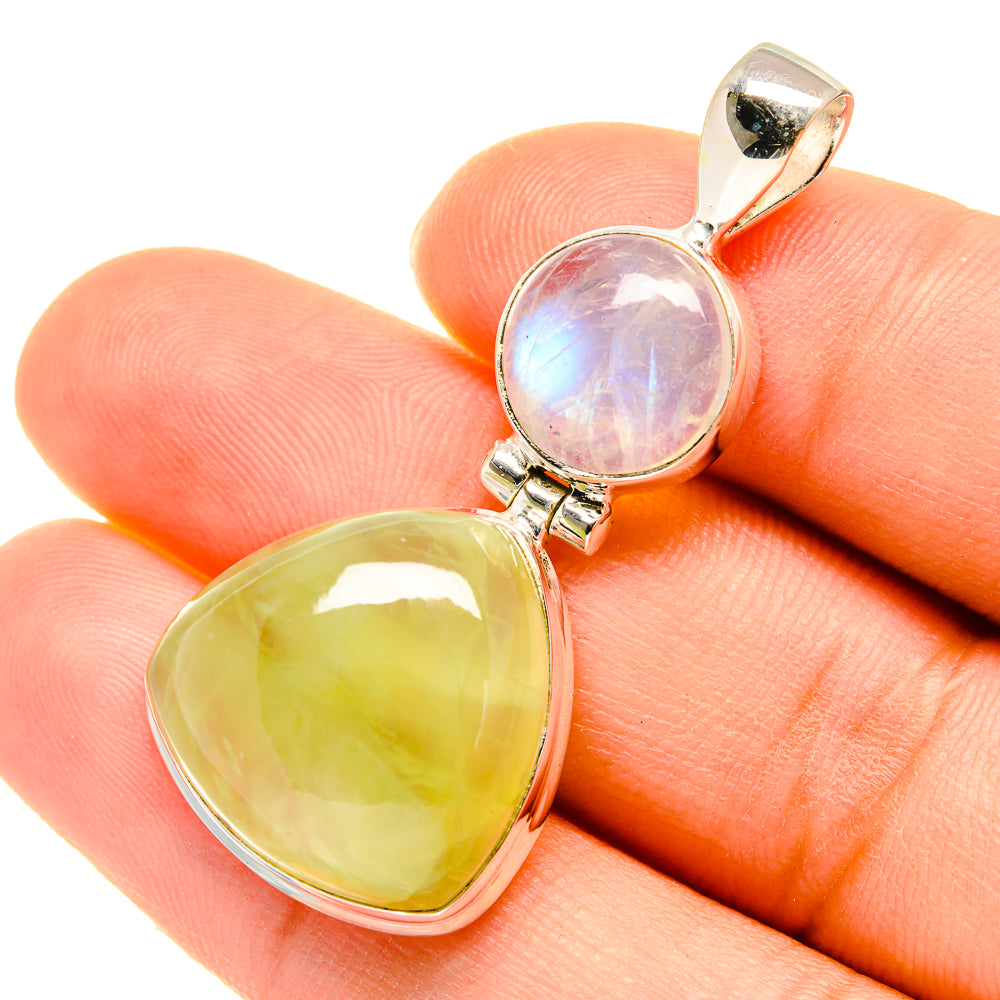 Prehnite Pendants handcrafted by Anasilvercos - PD5621