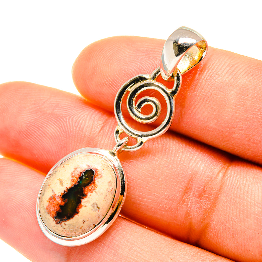 Mexican Fire Opal Pendants handcrafted by Anasilvercos - PD5623