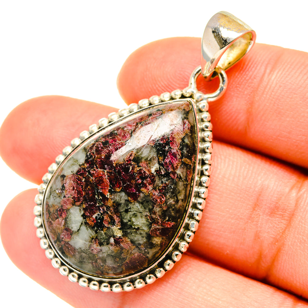 Russian Eudialyte Pendants handcrafted by Anasilvercos - PD5627