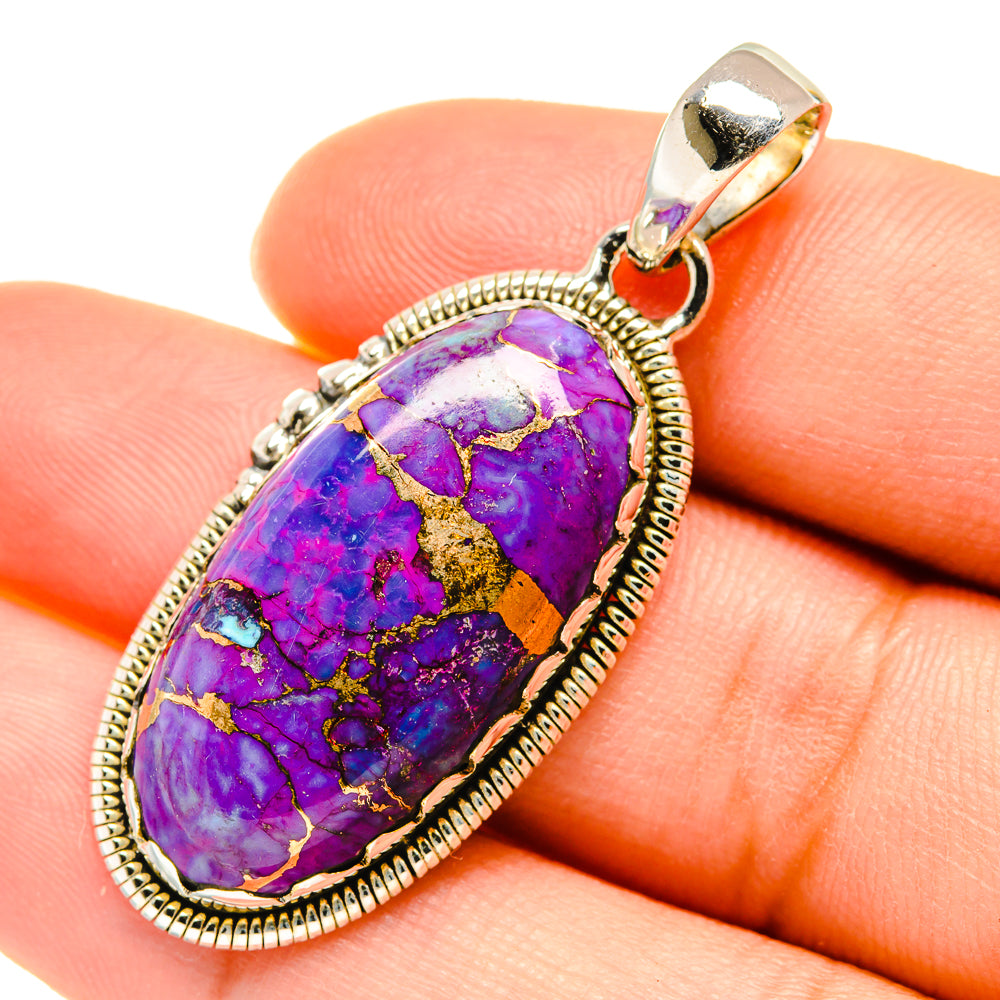 Purple Copper Composite Turquoise Pendants handcrafted by Anasilvercos - PD5634