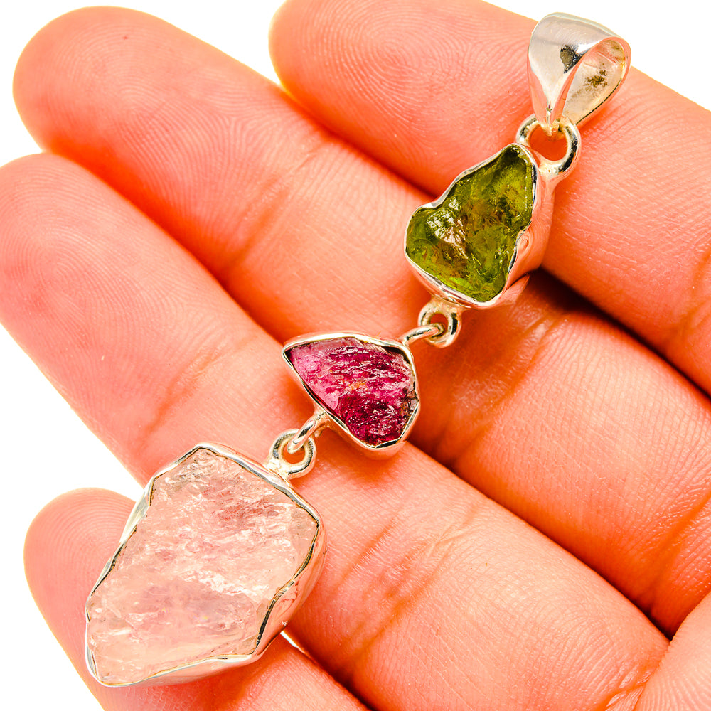 Rose Quartz Pendants handcrafted by Anasilvercos - PD5639