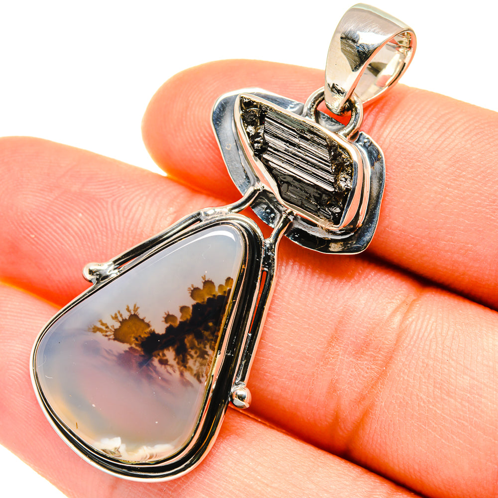 Scenic Dendritic Agate Pendants handcrafted by Anasilvercos - PD5672