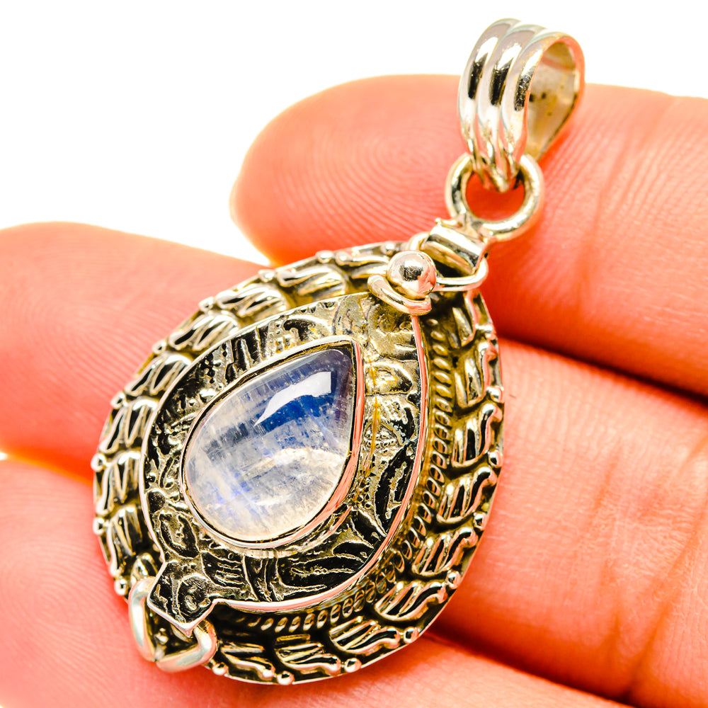 Rainbow Moonstone Pendants handcrafted by Anasilvercos - PD5702