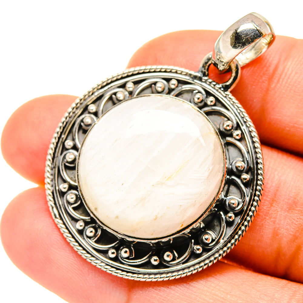 White Scolecite Pendants handcrafted by Anasilvercos - PD5703