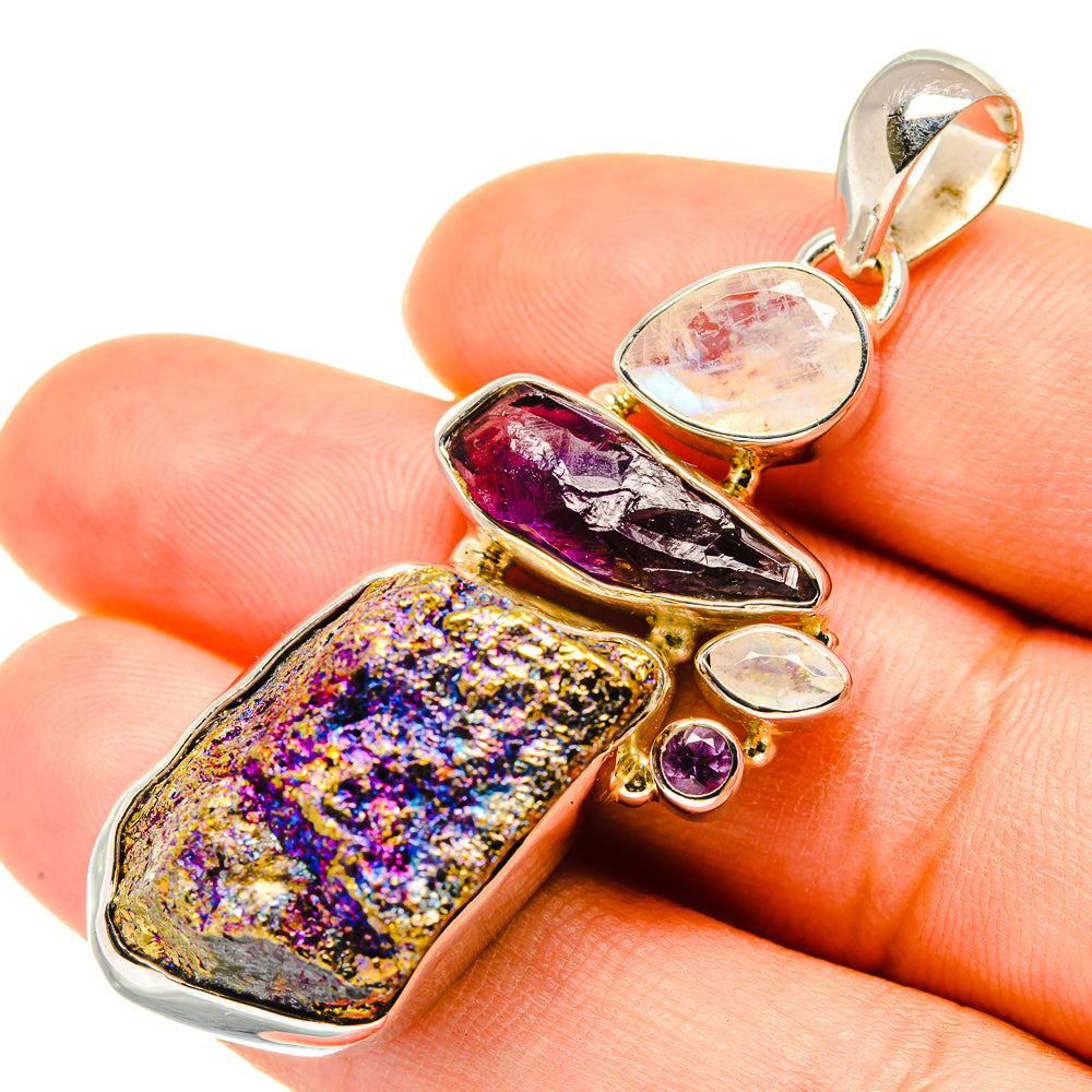 Titanium Druzy Pendants handcrafted by Anasilvercos - PD5708