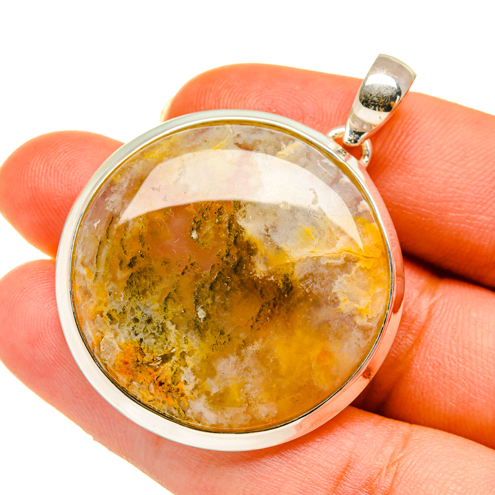 Plume Agate Pendants handcrafted by Anasilvercos - PD5717
