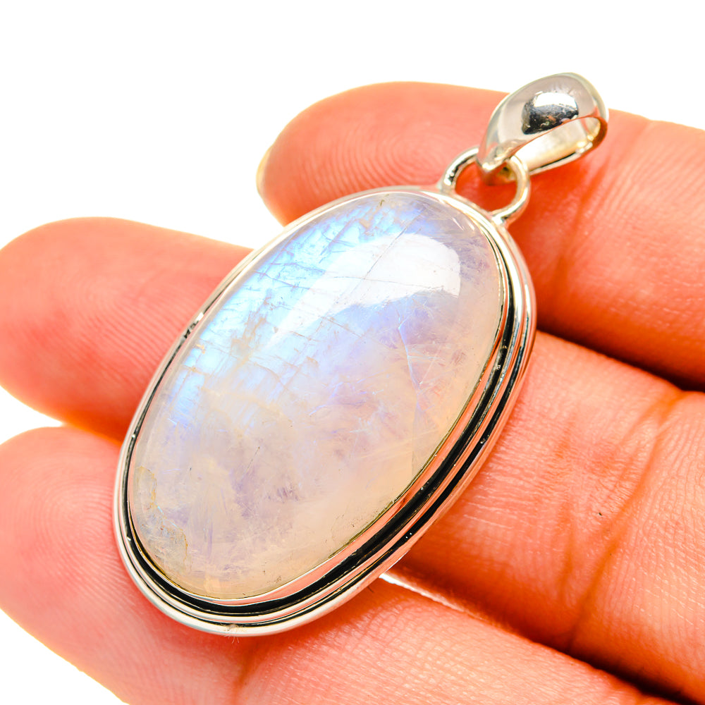 Rainbow Moonstone Pendants handcrafted by Anasilvercos - PD5741