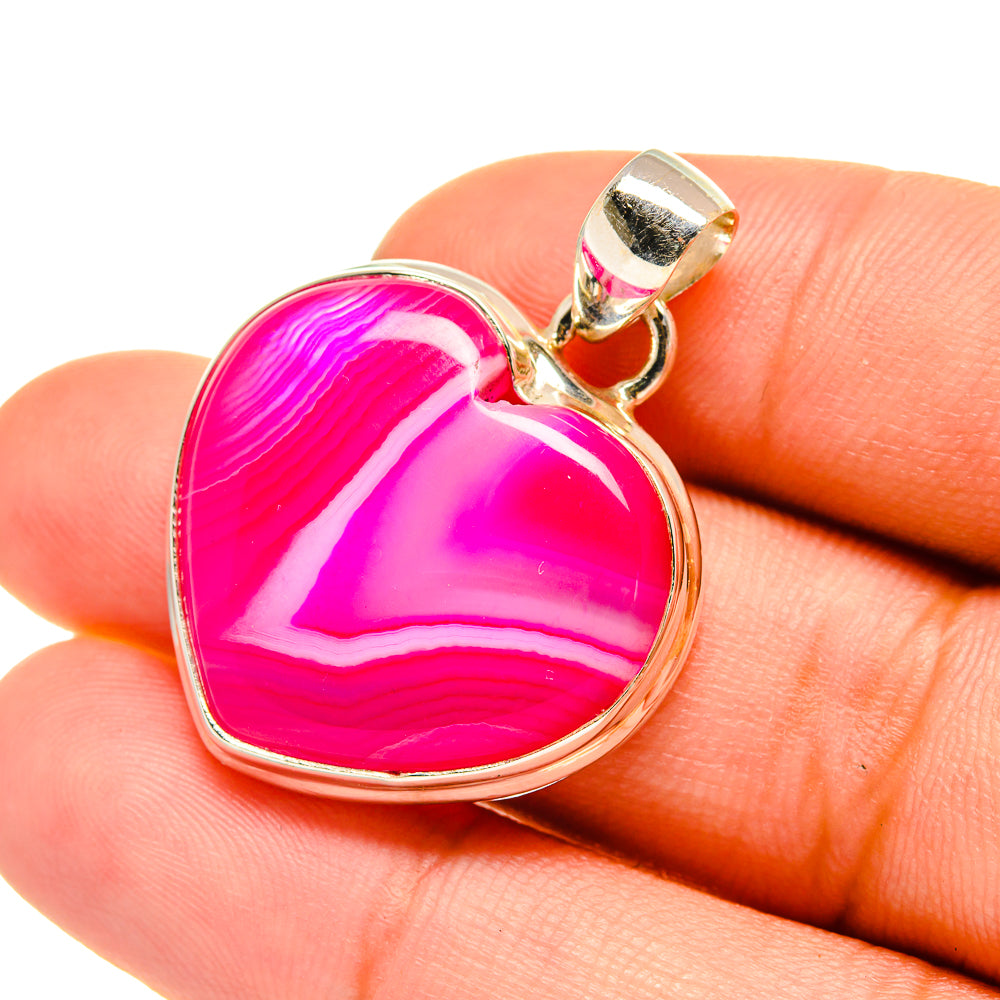 Pink Botswana Agate Pendants handcrafted by Anasilvercos - PD5744