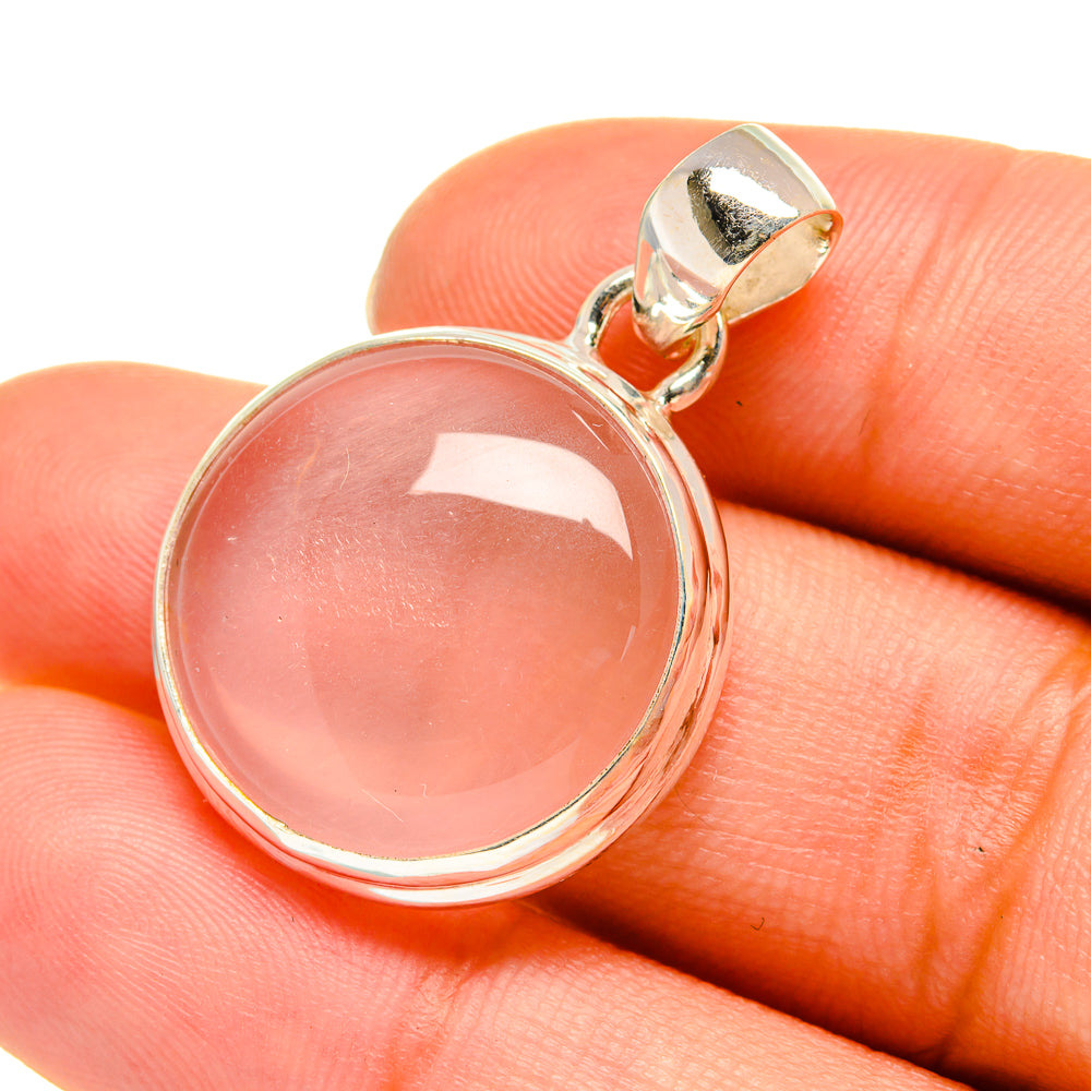 Rose Quartz Pendants handcrafted by Anasilvercos - PD5748