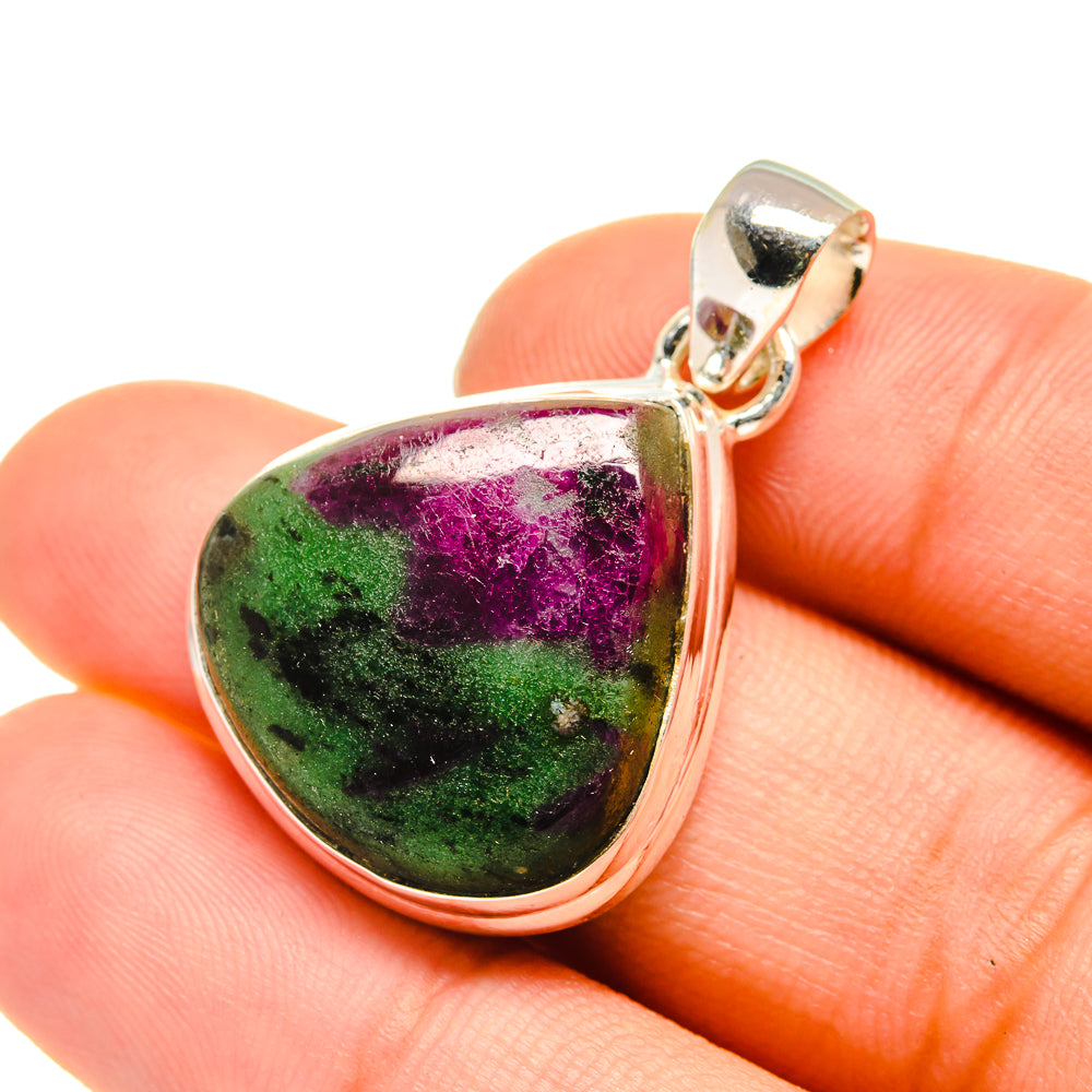 Ruby Zoisite Pendants handcrafted by Anasilvercos - PD5753