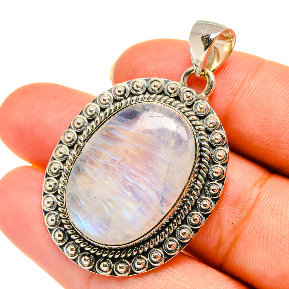 Rainbow Moonstone Pendants handcrafted by Anasilvercos - PD5761