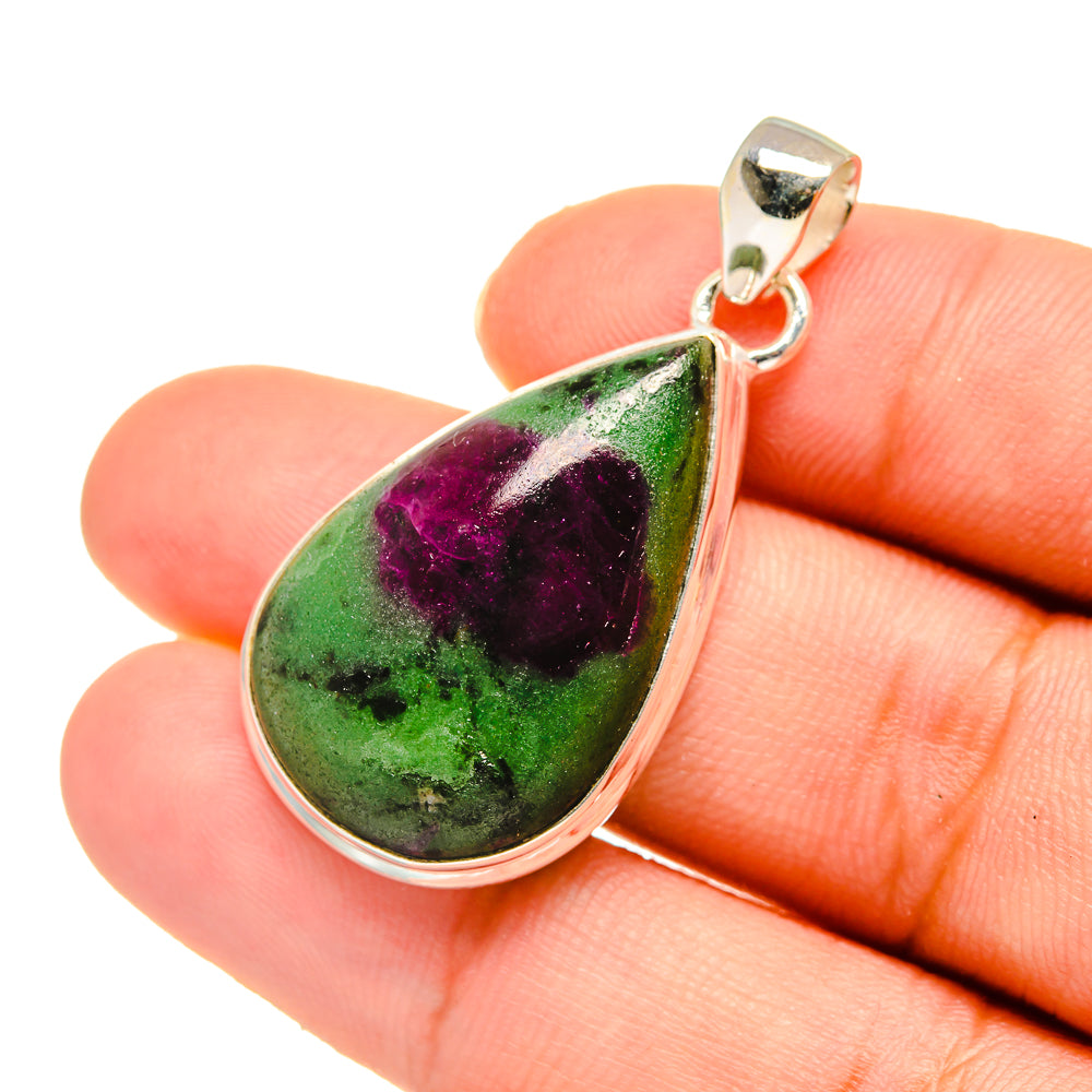 Ruby Zoisite Pendants handcrafted by Anasilvercos - PD5776