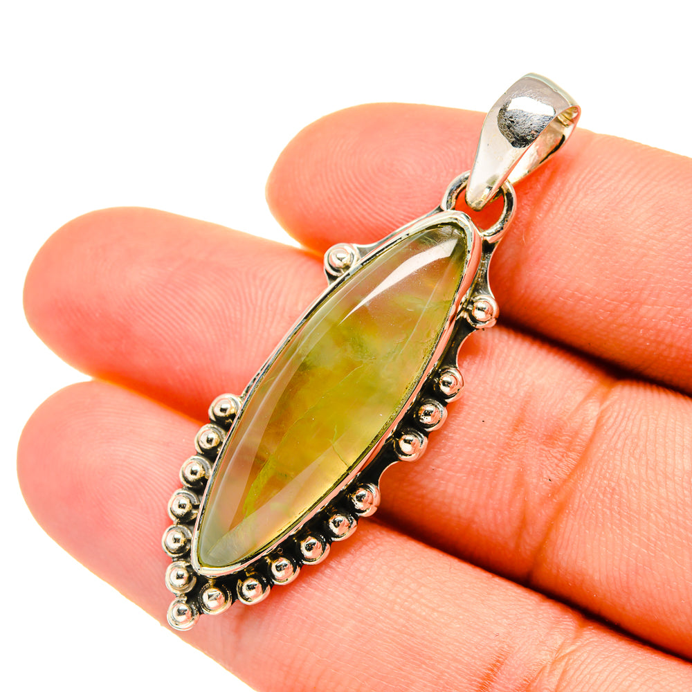 Prehnite Pendants handcrafted by Anasilvercos - PD5781