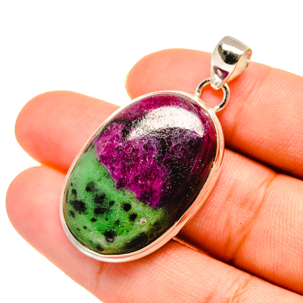 Ruby Zoisite Pendants handcrafted by Anasilvercos - PD5791