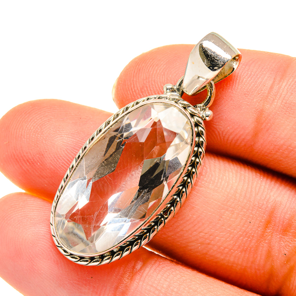 White Quartz Pendants handcrafted by Anasilvercos - PD5795
