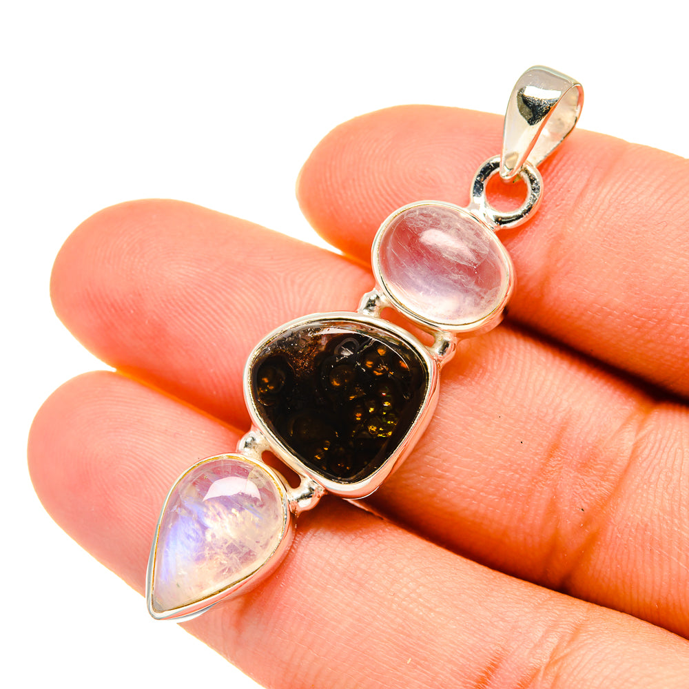 Mexican Fire Agate Pendants handcrafted by Anasilvercos - PD5812