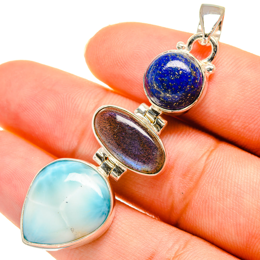 Larimar Pendants handcrafted by Anasilvercos - PD5823