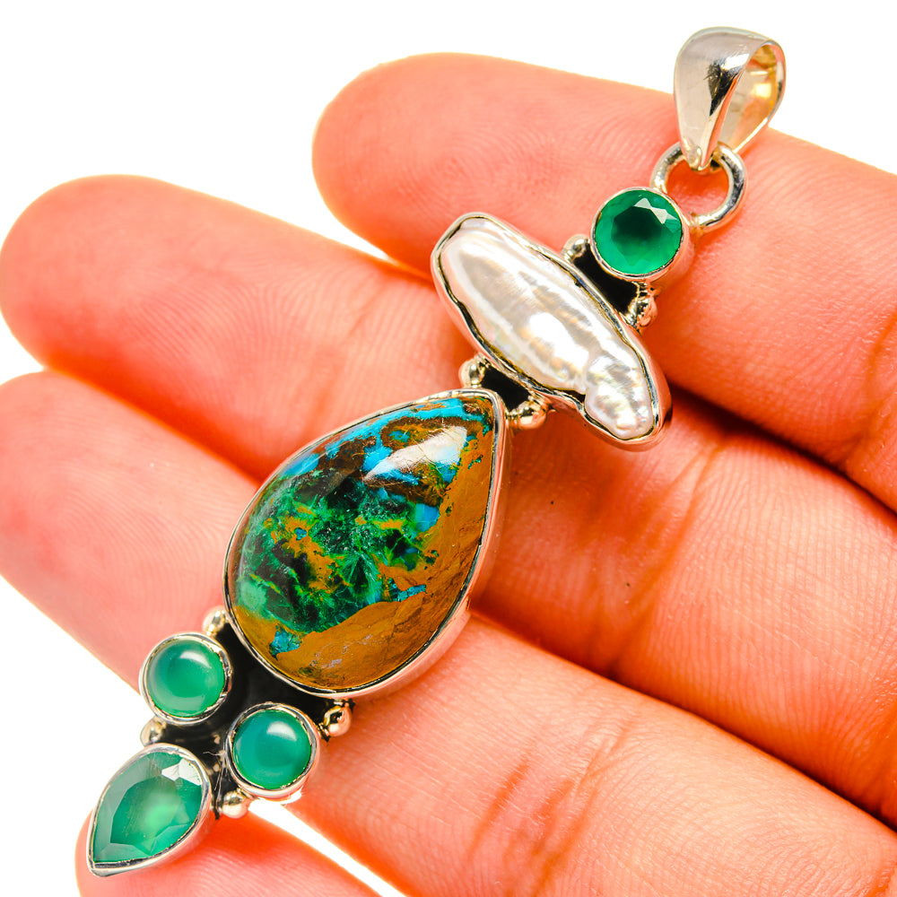 Chrysocolla Pendants handcrafted by Anasilvercos - PD5826