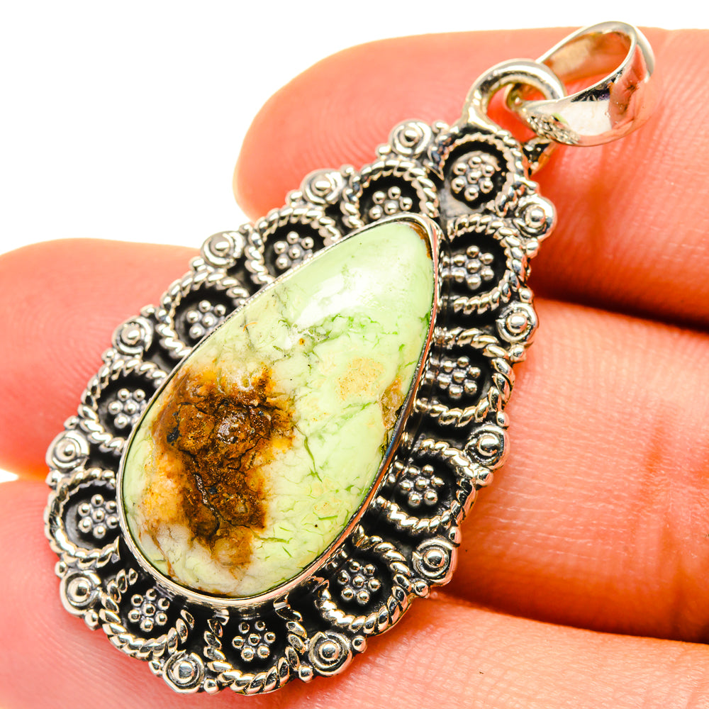 Lemon Chrysoprase Pendants handcrafted by Anasilvercos - PD5832