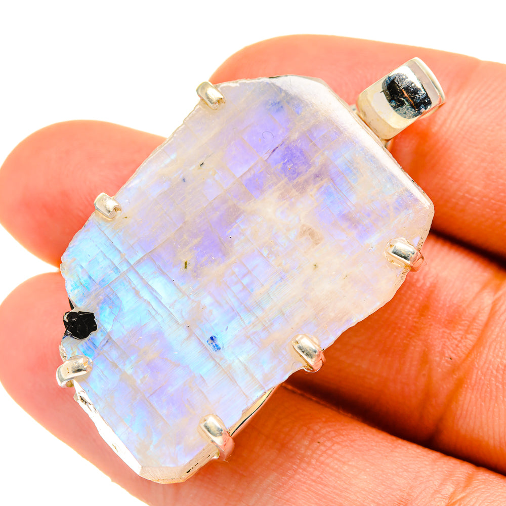 Rainbow Moonstone Pendants handcrafted by Anasilvercos - PD5846