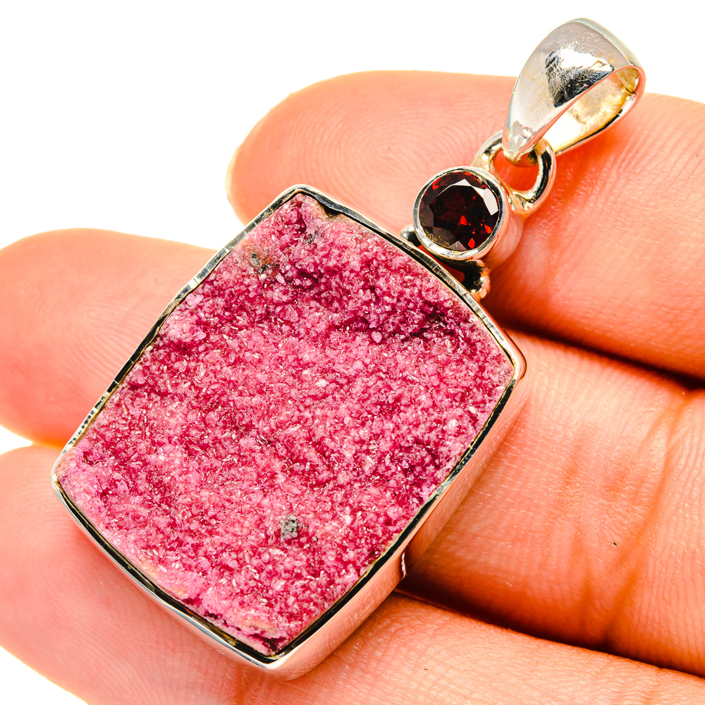 Cobalto Calcite Druzy Pendants handcrafted by Anasilvercos - PD5849