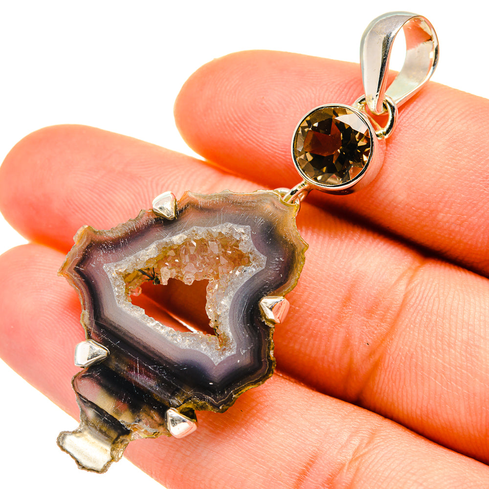 Geode Slice Pendants handcrafted by Anasilvercos - PD5854