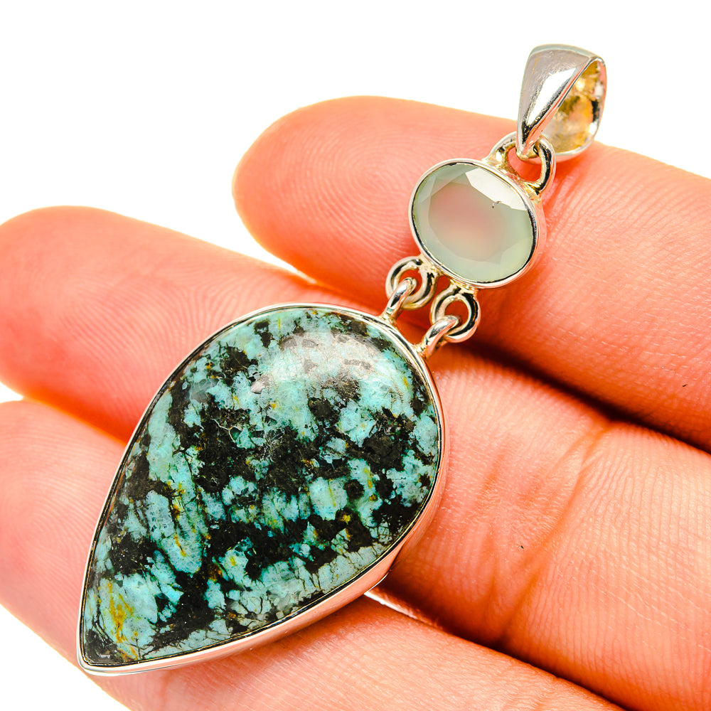 Tibetan Turquoise Pendants handcrafted by Anasilvercos - PD5869