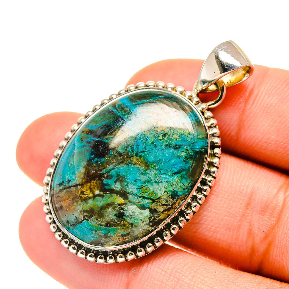 Chrysocolla Pendants handcrafted by Anasilvercos - PD5880