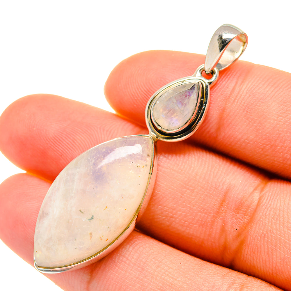 Rainbow Moonstone Pendants handcrafted by Anasilvercos - PD5885