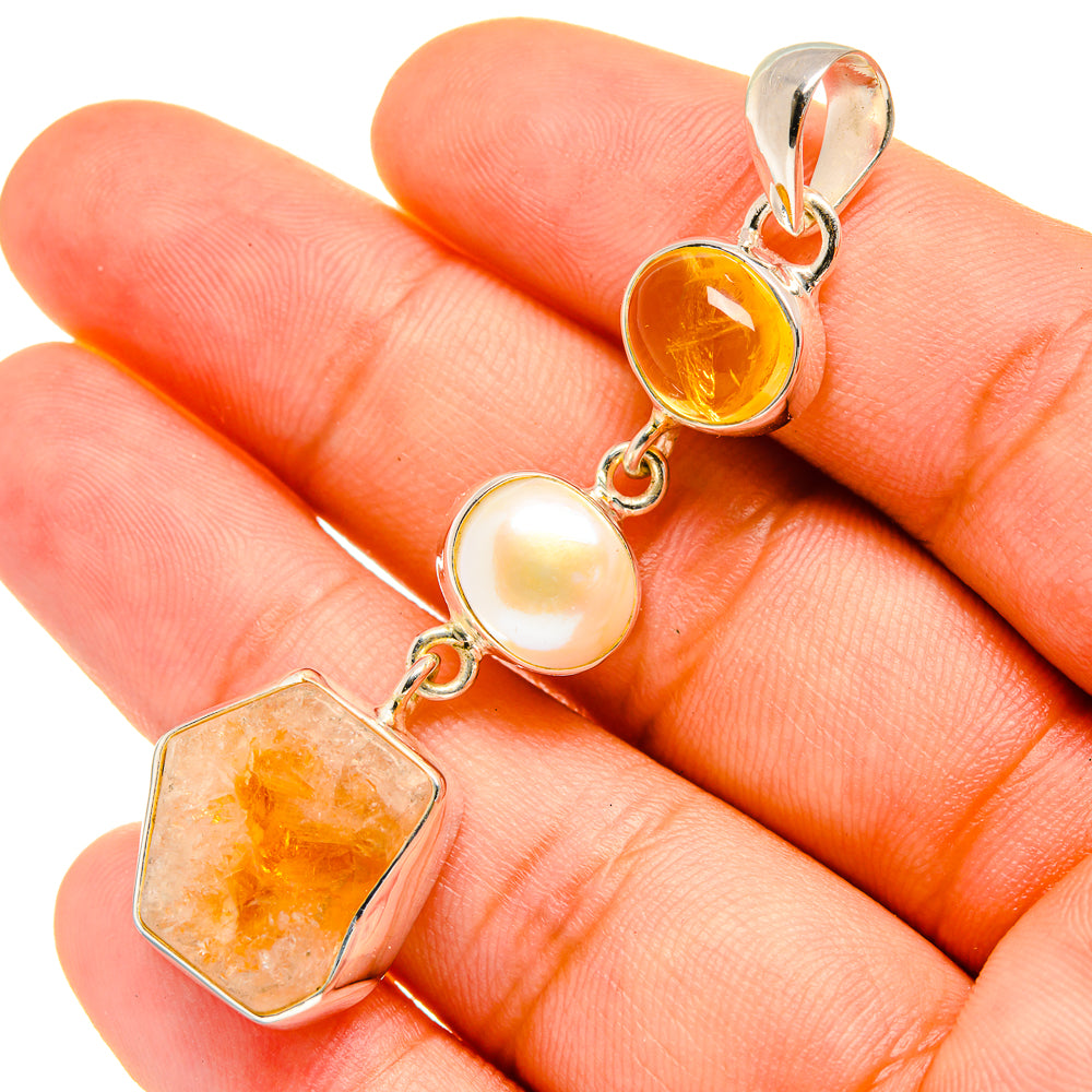 Citrine Pendants handcrafted by Anasilvercos - PD5900
