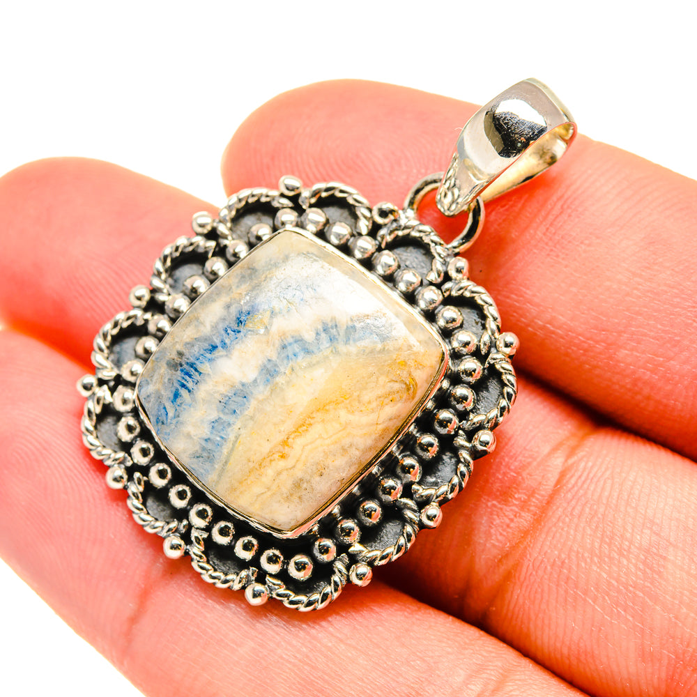 Blue Scheelite Pendants handcrafted by Anasilvercos - PD5917