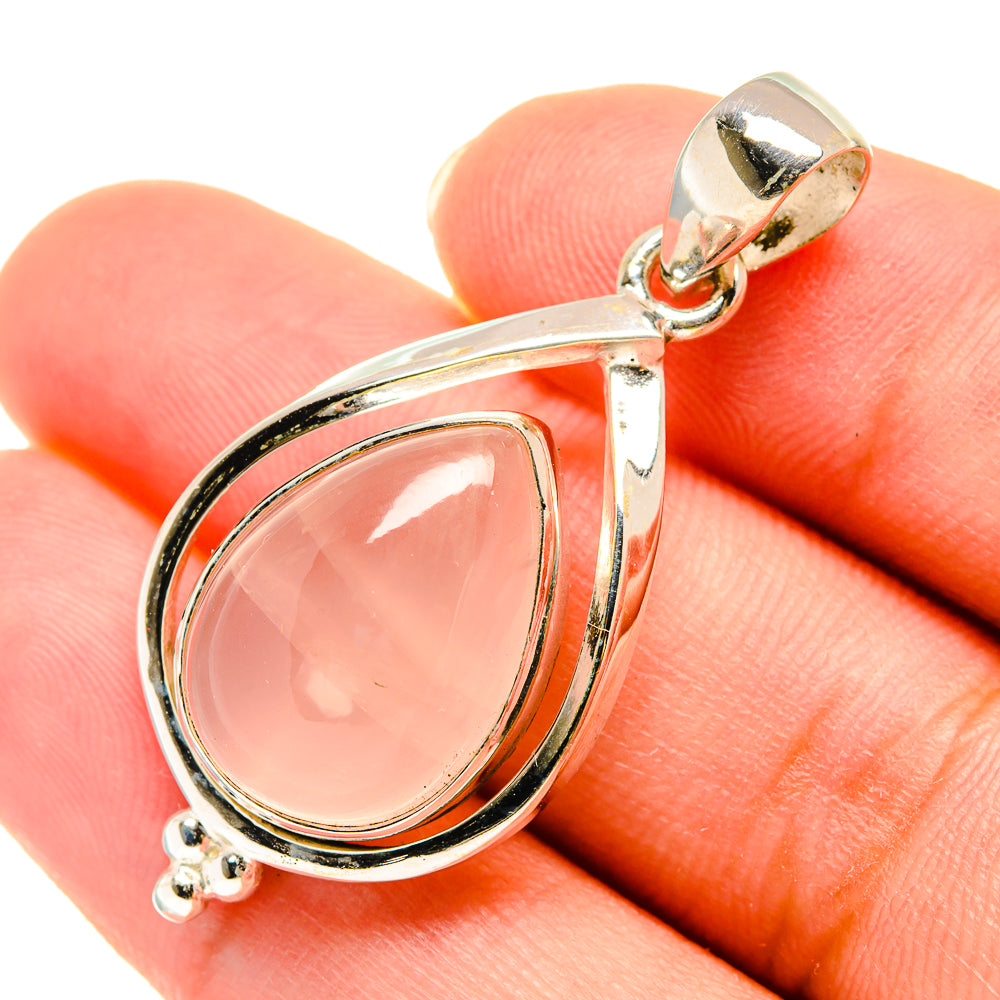 Rose Quartz Pendants handcrafted by Anasilvercos - PD5921