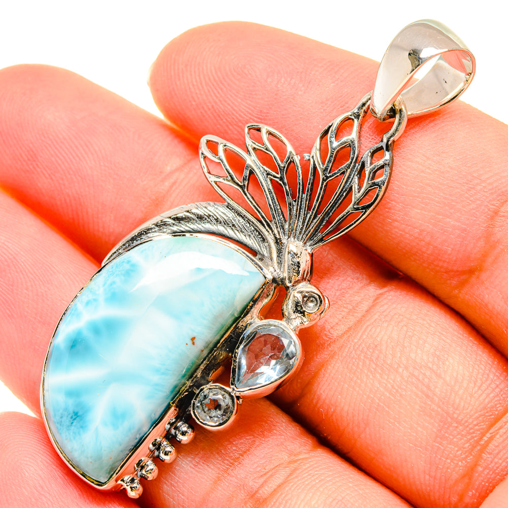 Larimar Pendants handcrafted by Anasilvercos - PD5937