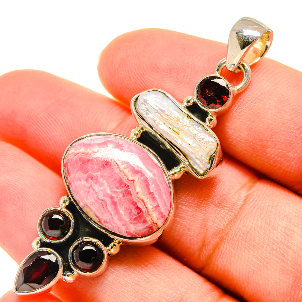 Rhodochrosite Pendants handcrafted by Anasilvercos - PD5941