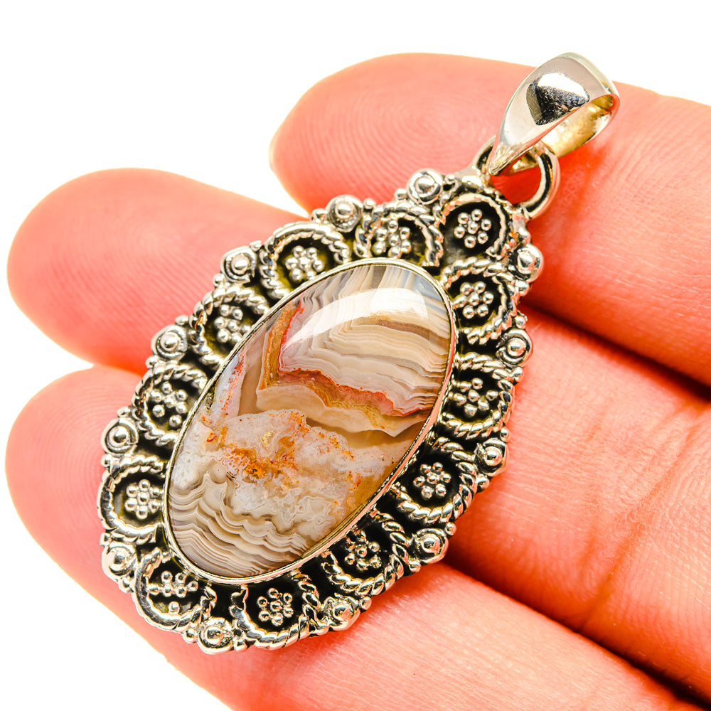 Plume Agate Pendants handcrafted by Anasilvercos - PD5960
