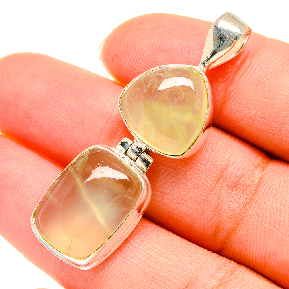 Prehnite Pendants handcrafted by Anasilvercos - PD5975