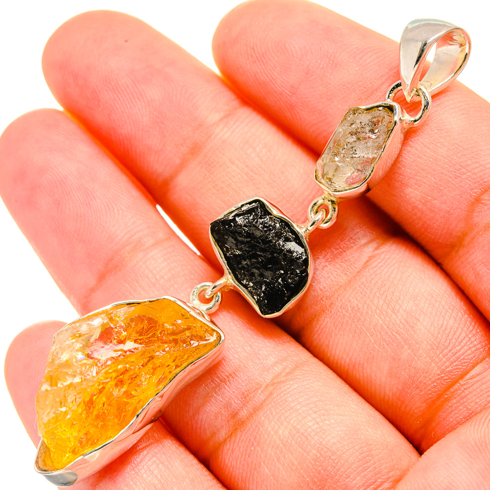 Citrine Pendants handcrafted by Anasilvercos - PD6010