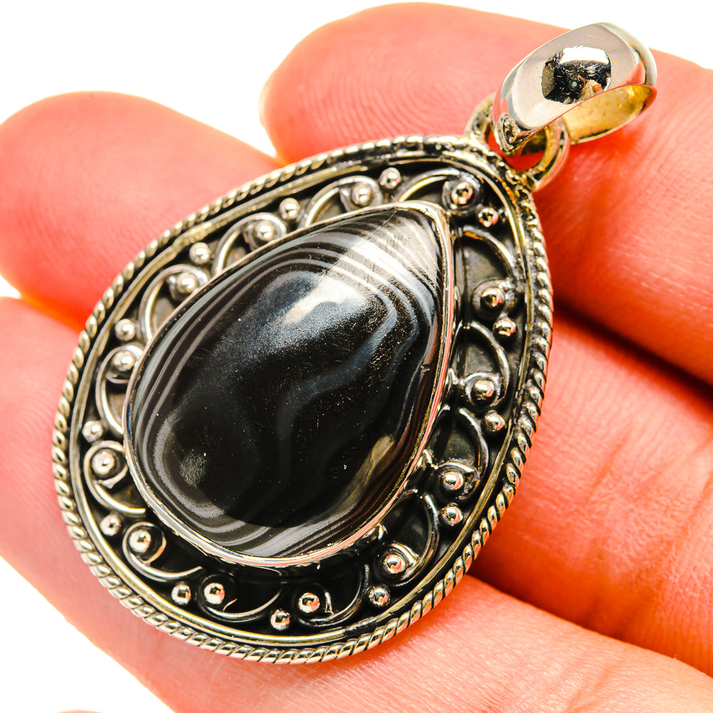 Psilomelane Pendants handcrafted by Anasilvercos - PD6011