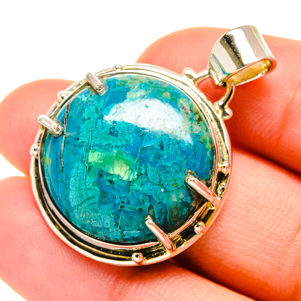 Chrysocolla Pendants handcrafted by Anasilvercos - PD6022