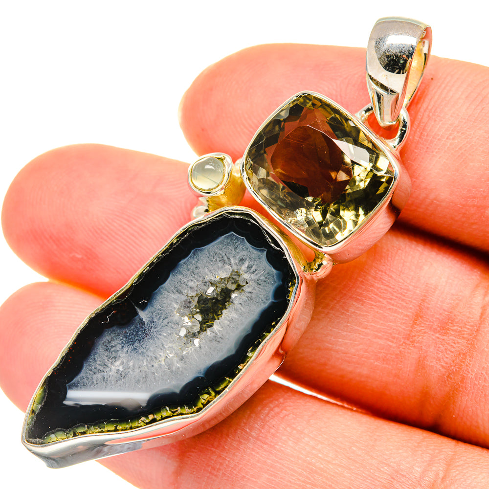 Coconut Geode Druzy Pendants handcrafted by Anasilvercos - PD6039