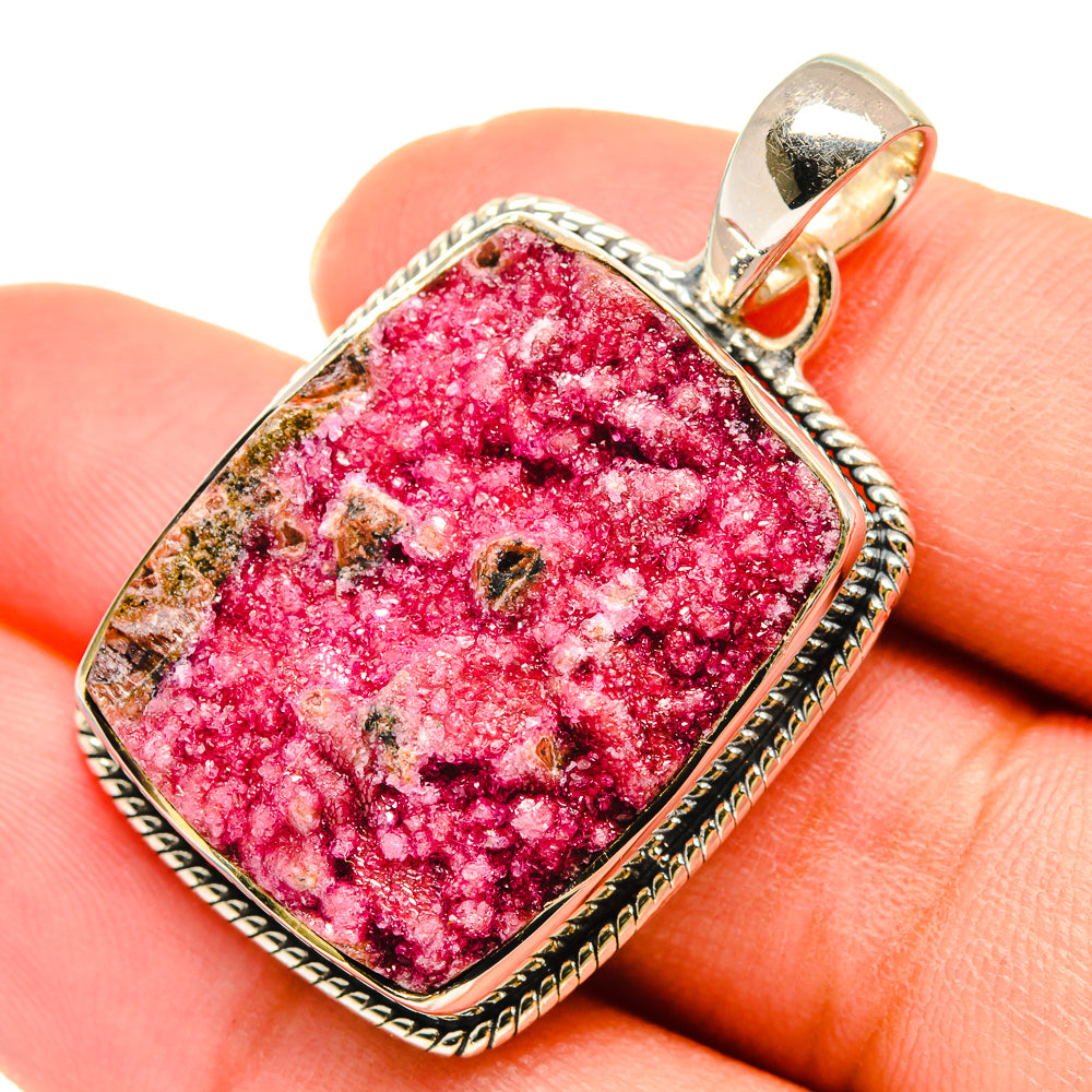 Cobalto Calcite Druzy Pendants handcrafted by Anasilvercos - PD6053
