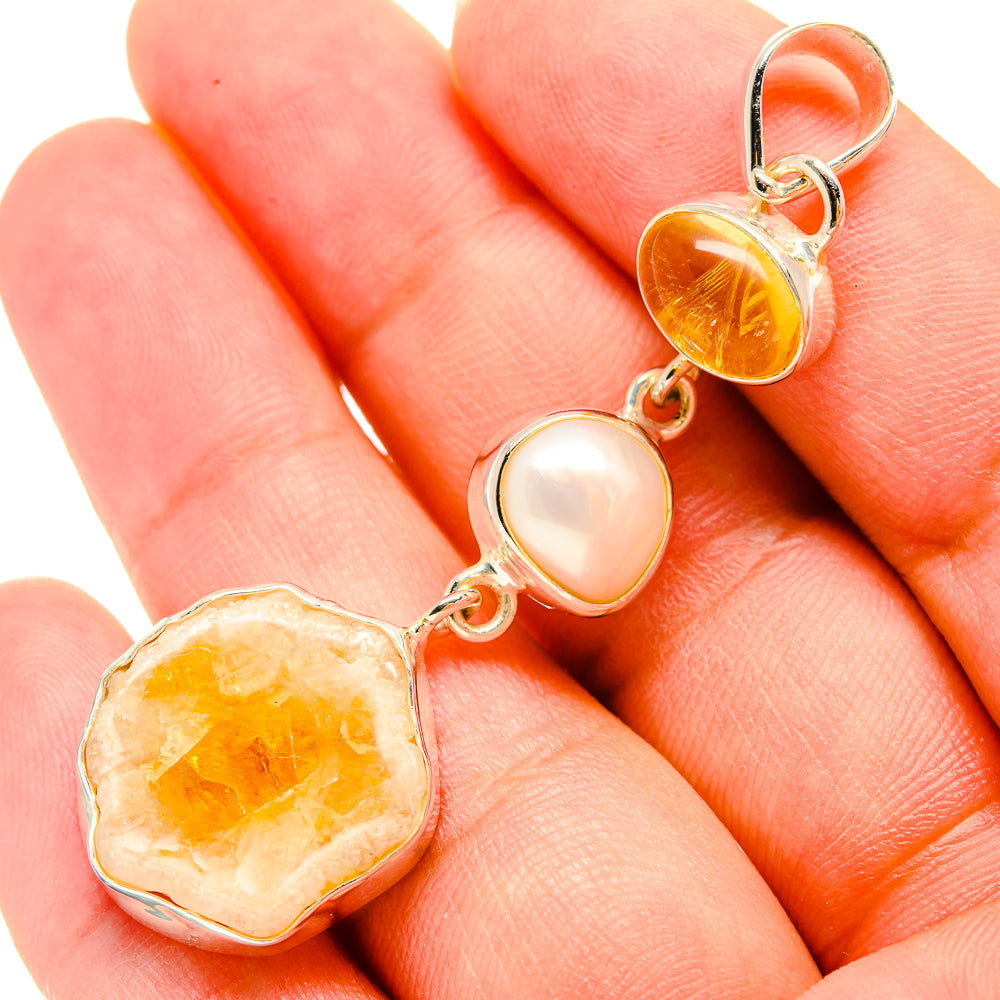 Citrine Pendants handcrafted by Anasilvercos - PD6055