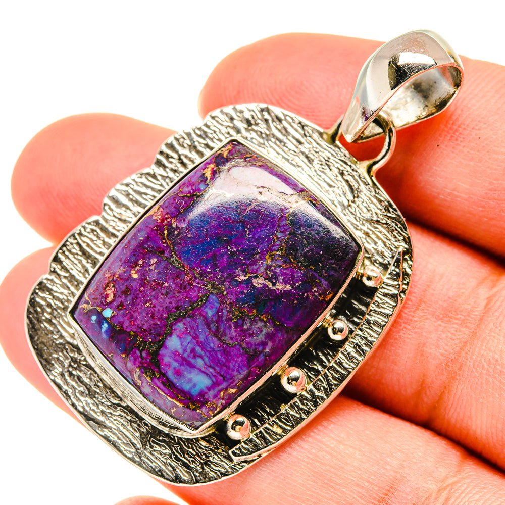 Purple Copper Composite Turquoise Pendants handcrafted by Anasilvercos - PD6064