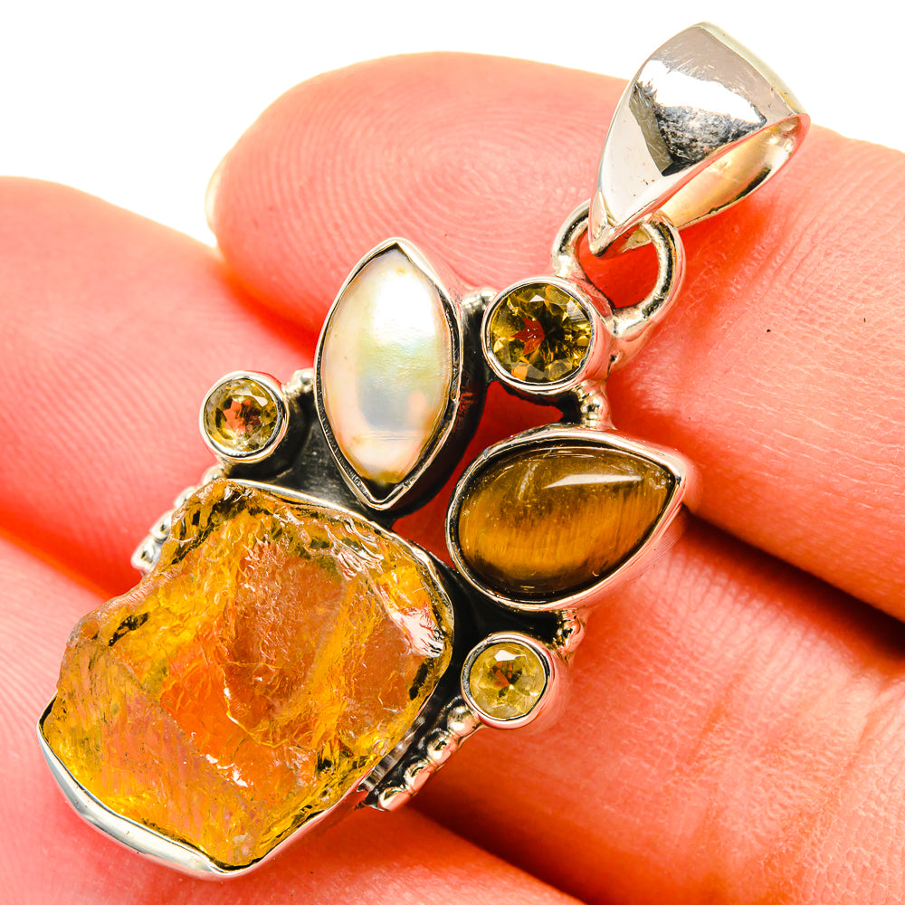 Citrine Pendants handcrafted by Anasilvercos - PD6066