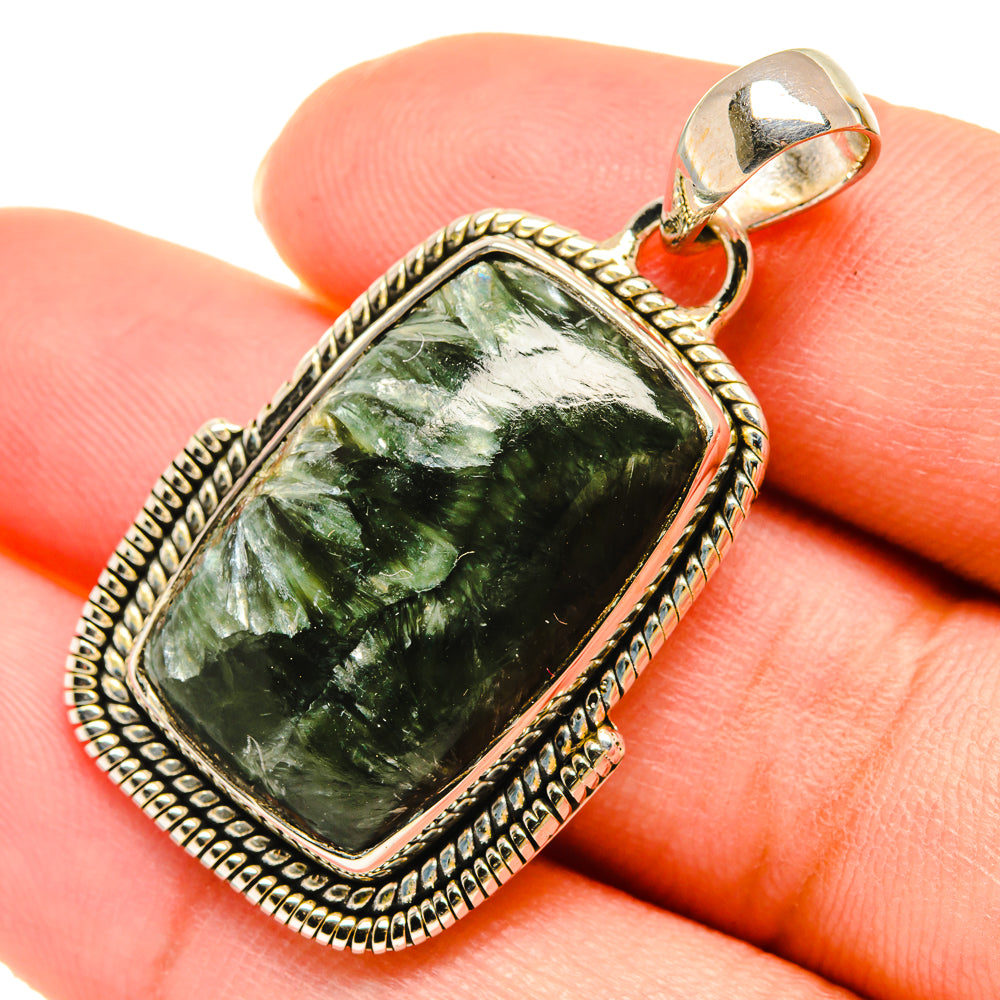 Seraphinite Pendants handcrafted by Anasilvercos - PD6074